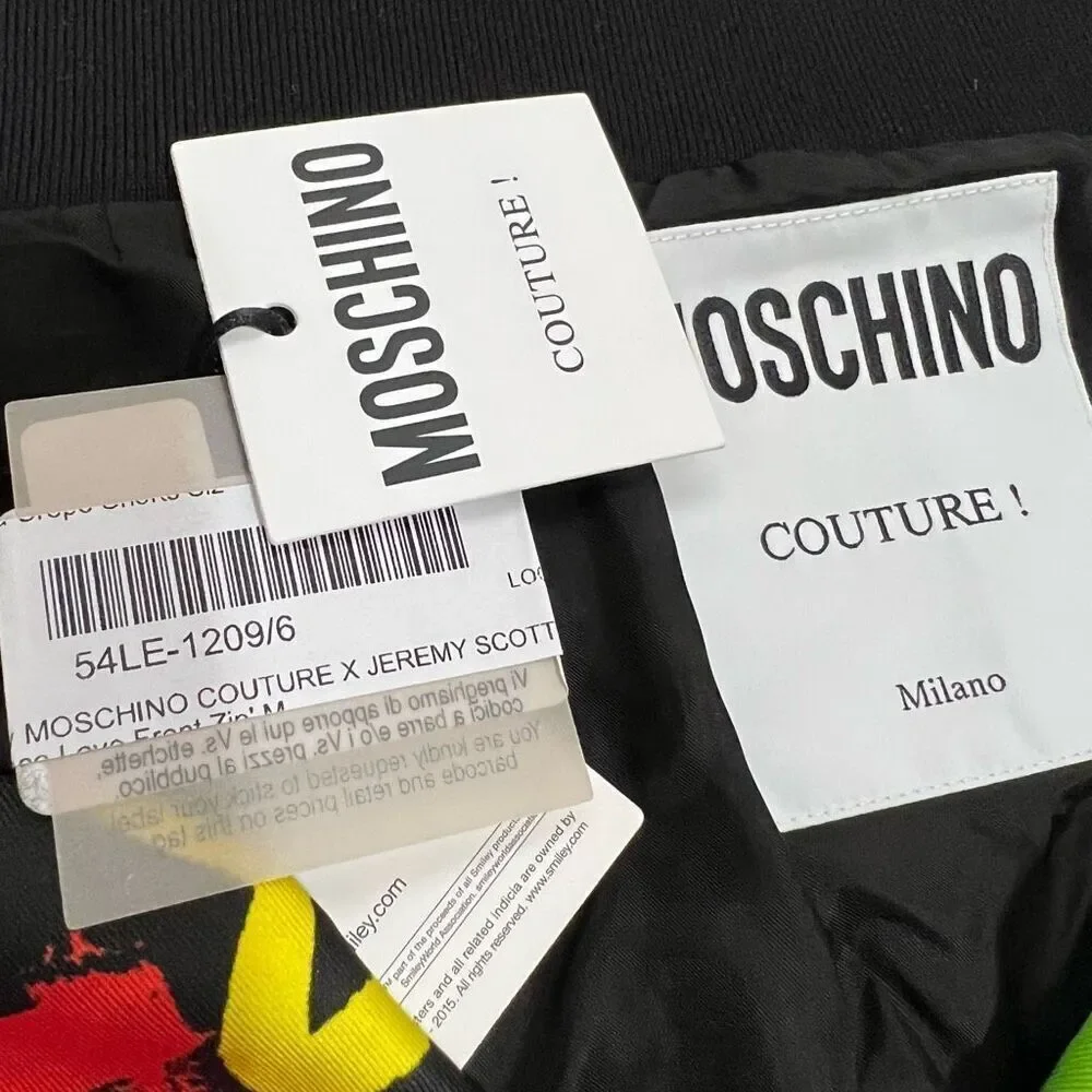 MOSCHINO COUTURE X JEREMY SCOTT New !! Mini Skirt Size 6 Small ‘Peace Love’